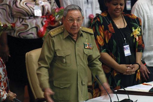 El presidente de Cuba, Raúl Castro durante la edición número nueve de Mujeres Cubanas en La Habana, Cuba, el 8 de marzo de 2014. (AFP | --)