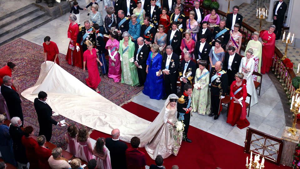 Crown Prince Frederik of Denmark and Australian born Crown Princess Mary Elizabeth Donaldson married in May 2004. - Bjarke Orsted/Scanpix/AFP/Getty Images