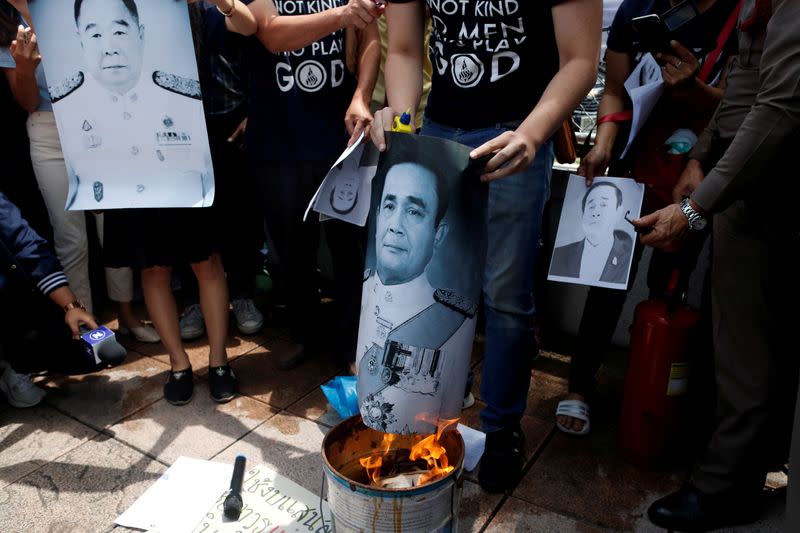 Pro-democracy activists protest in Bangkok