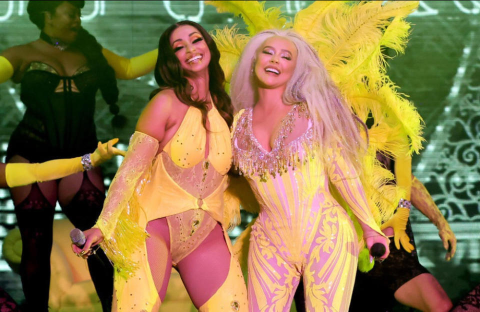 Christina Aguilera and Mya reunite for 'Lady Marmalade' duet credit:Bang Showbiz