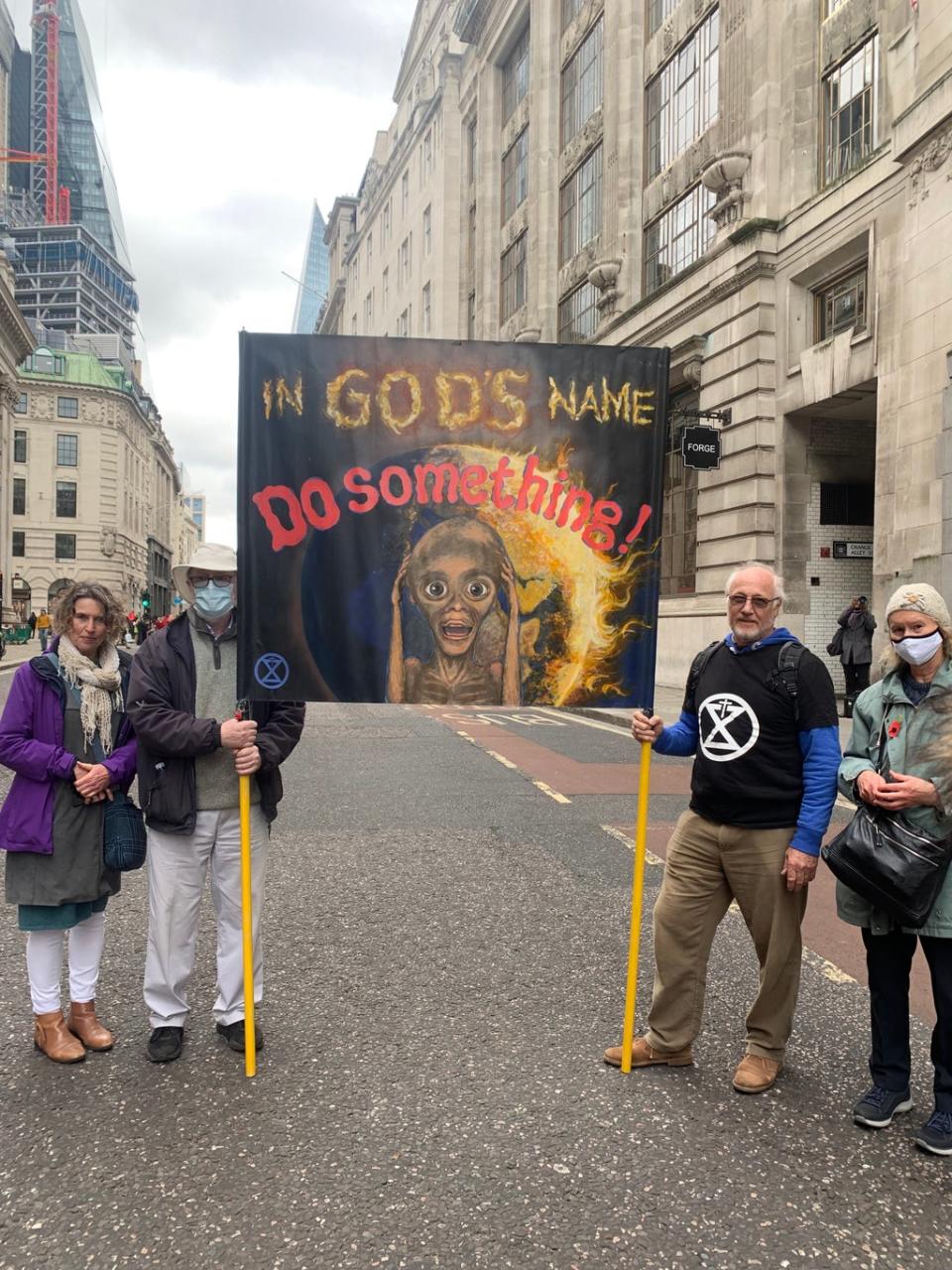 Activists Brendan Bennett (left) and Martin Jarvis (right). (Emily Atkinson/ The Independent)