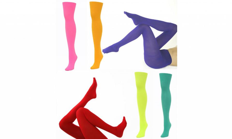 We Love Colors Plus Size Color Nylon Lycra Tights