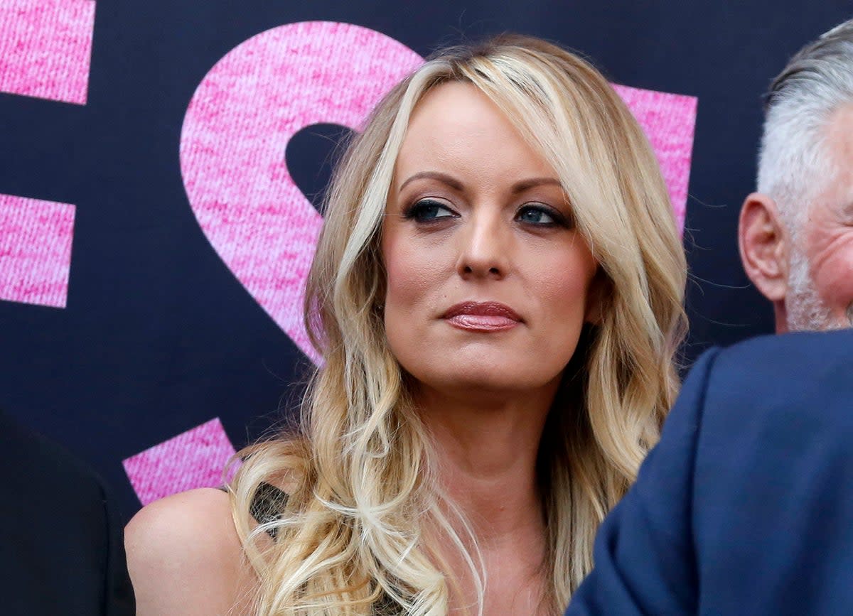 Stormy Daniels appears at an event in May 2018 in West Hollywood, California (AP)