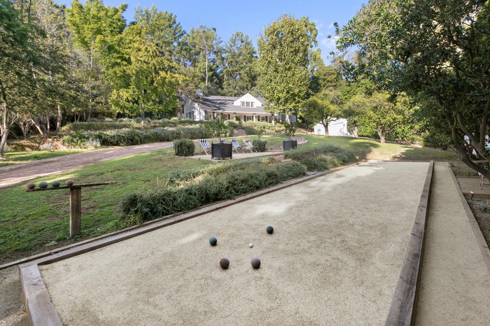 Colonial Revival Style House - Beverly Hills - Bocce Court - Yard - Real Estate