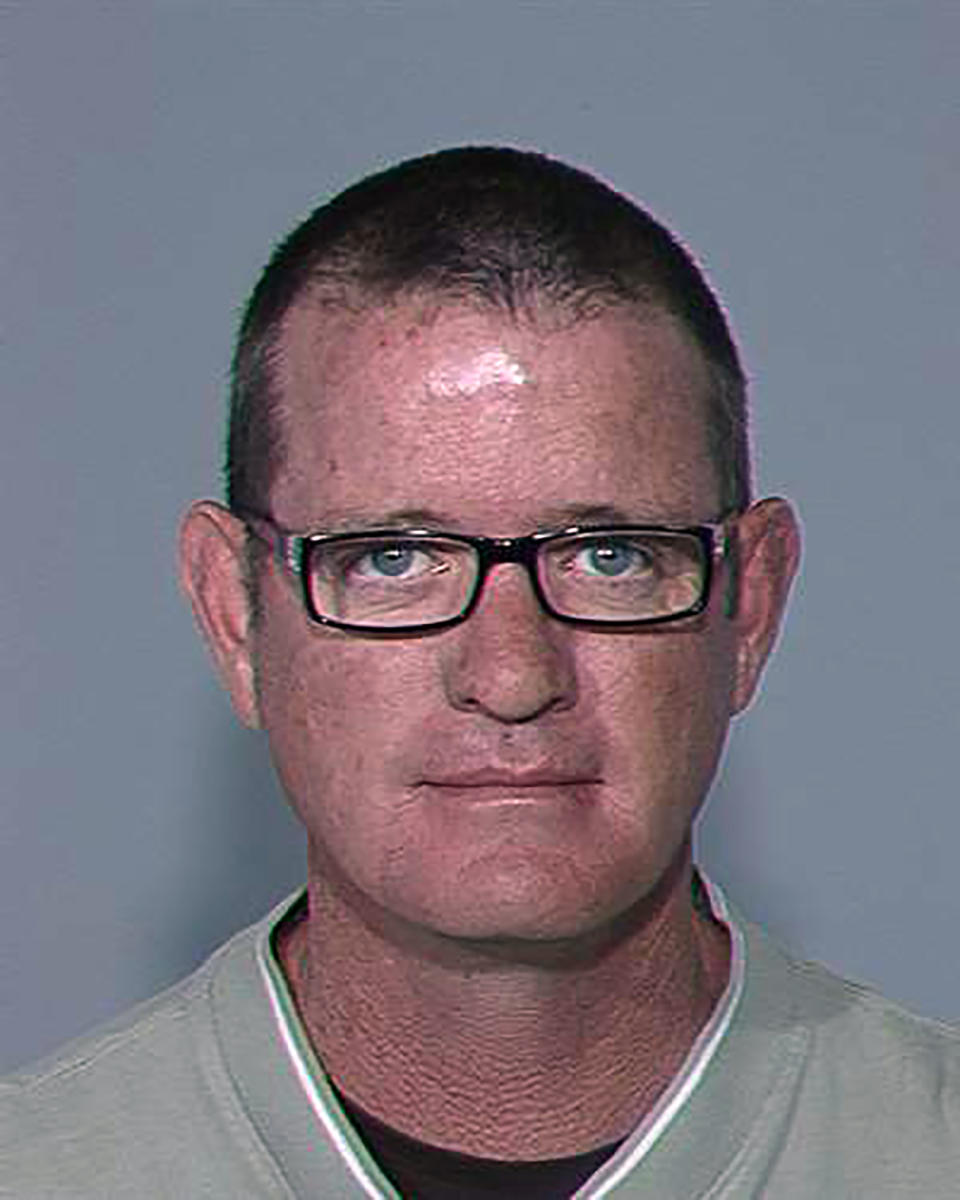 This undated photo provided by the Maricopa County Sheriff's Office shows Stephen Douglas Gore, the owner of a now-closed Phoenix body donation facility who in 2015 pleaded guilty to a felony charge for his role in mishandling donations of human remains. Jury deliberations have entered their fifth day Tuesday, Nov. 19, 2019 at a trial to determine whether Gore is civilly liable for mishandling donated human remains. (Maricopa County Sheriff's Office via AP, file)