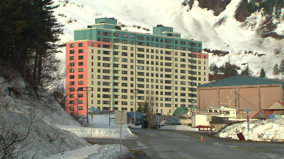 Begich Towers in Whittier, Alaska.  / Credit: CBS News