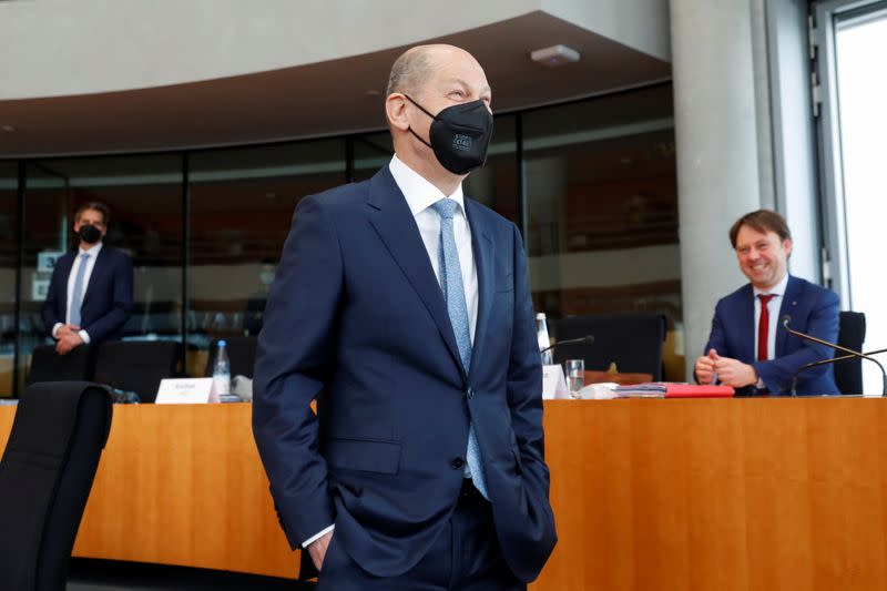 German Finance Minister Scholz testifies before a parliament committee, in Berlin