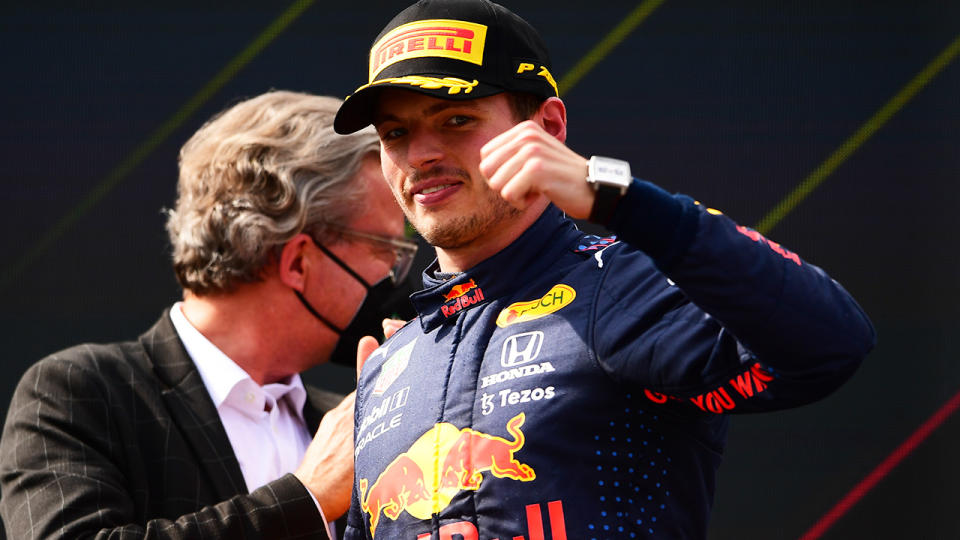 Max Verstappen tightened his grip in the Formula 1 championship with his third successive race win at the Austrian GP overnight. (Photo by Andrea Diodato/NurPhoto via Getty Images)