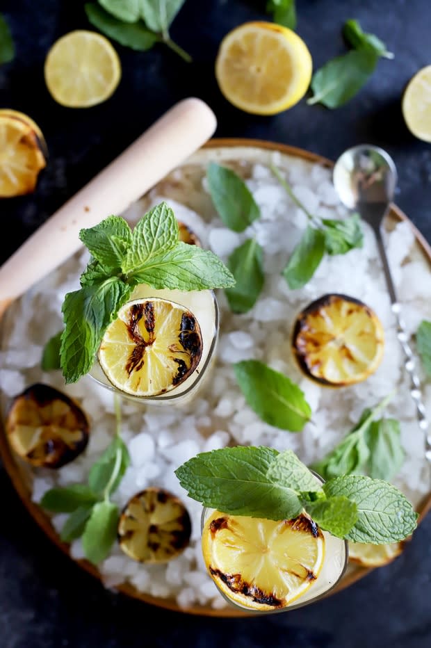 Grilled Lemon Lime Mojito Cocktail