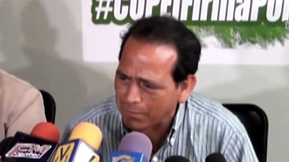 Juan Carlos Herrera claimed his 25-year-old son was butchered and eaten alive by a notorious cannibal in prison. Photo: Fox News