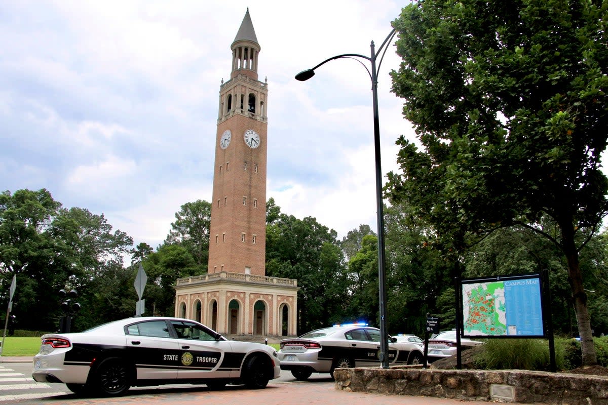 Law enforcement respond to the University of North Carolina at Chapel Hill campus (AP)