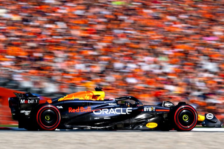 Max Verstappen gives the fans at his Red Bull team's home track reason to cheer with pole in the sprint at Spielberg (Joe Klamar)