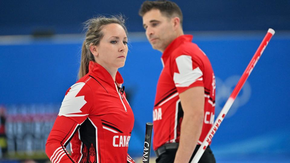 Rachel Homan has had a tough time since her elimination from the mixed-doubles curling tournament in Beijing. (Getty)