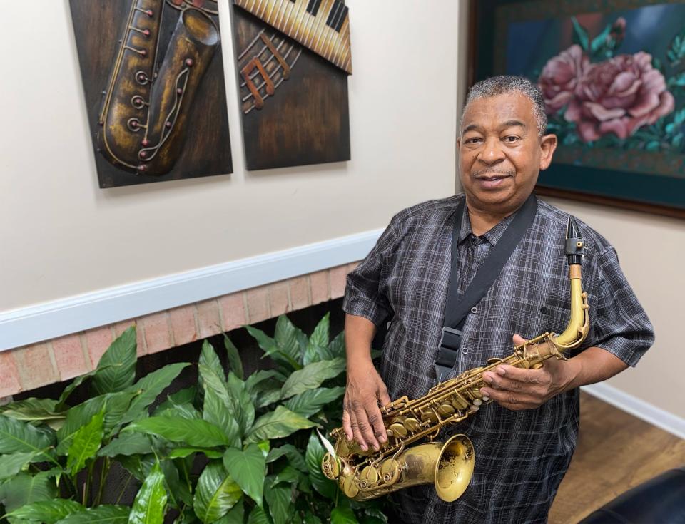 Musician Coleman Woodson Jr., shown at his home in Montgomery, is the Montgomery Advertiser's Community Hero for September 2023.