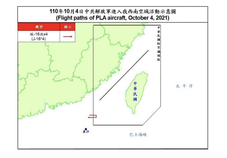 快新聞／晚間又飛4架次！中國軍機「單日56架次」再創新高　4日共計149架次擾台