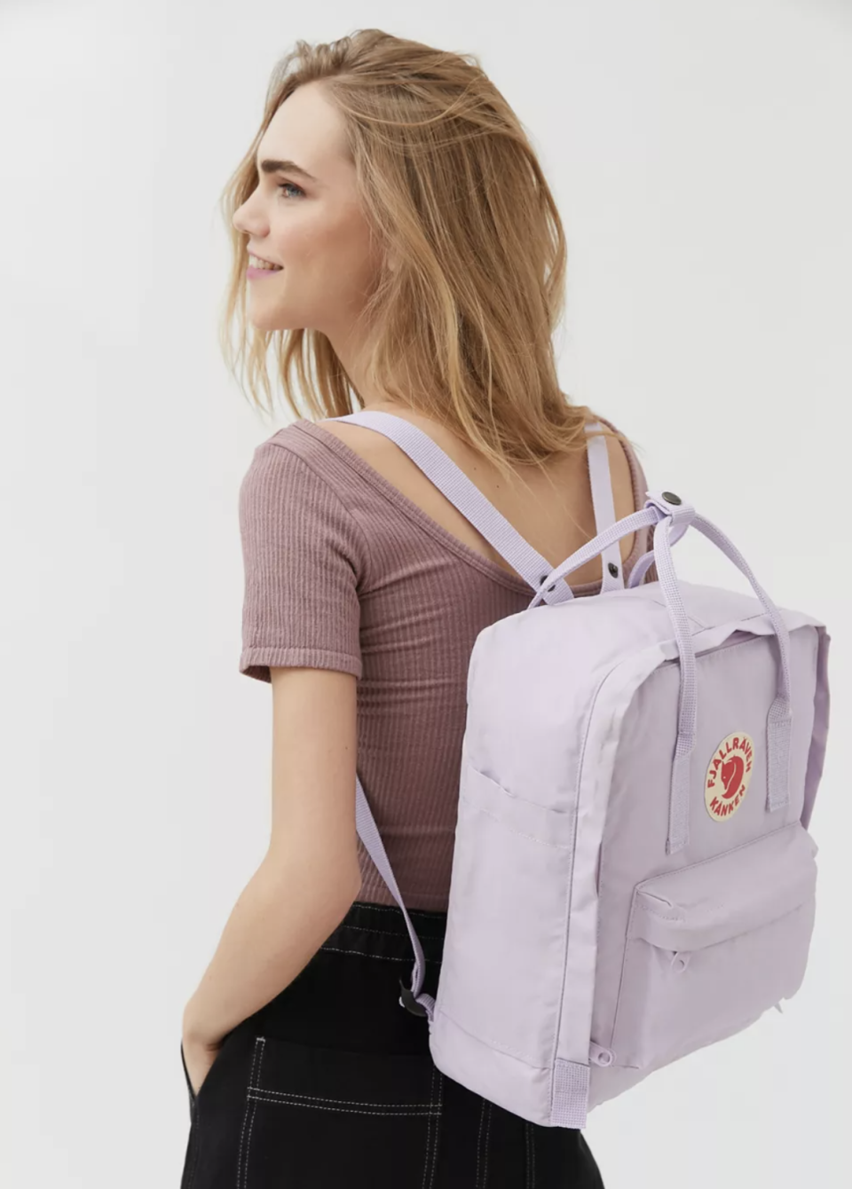The best backpacks for middle & high school: Fjallraven Classic K&#xe5;nken Backpack in Lavender (Photo via Urban Outfitters)