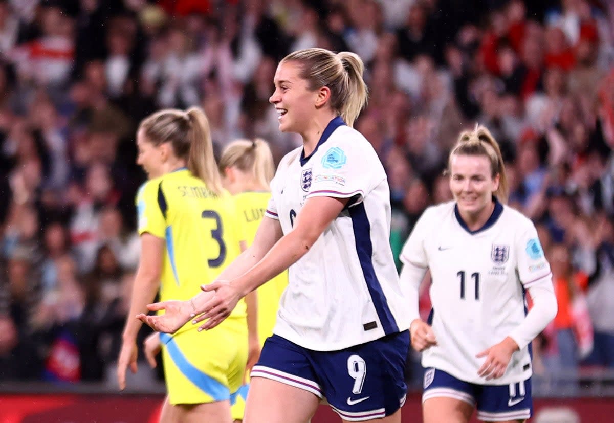 Alessia Russo opened the scoring for England (REUTERS)