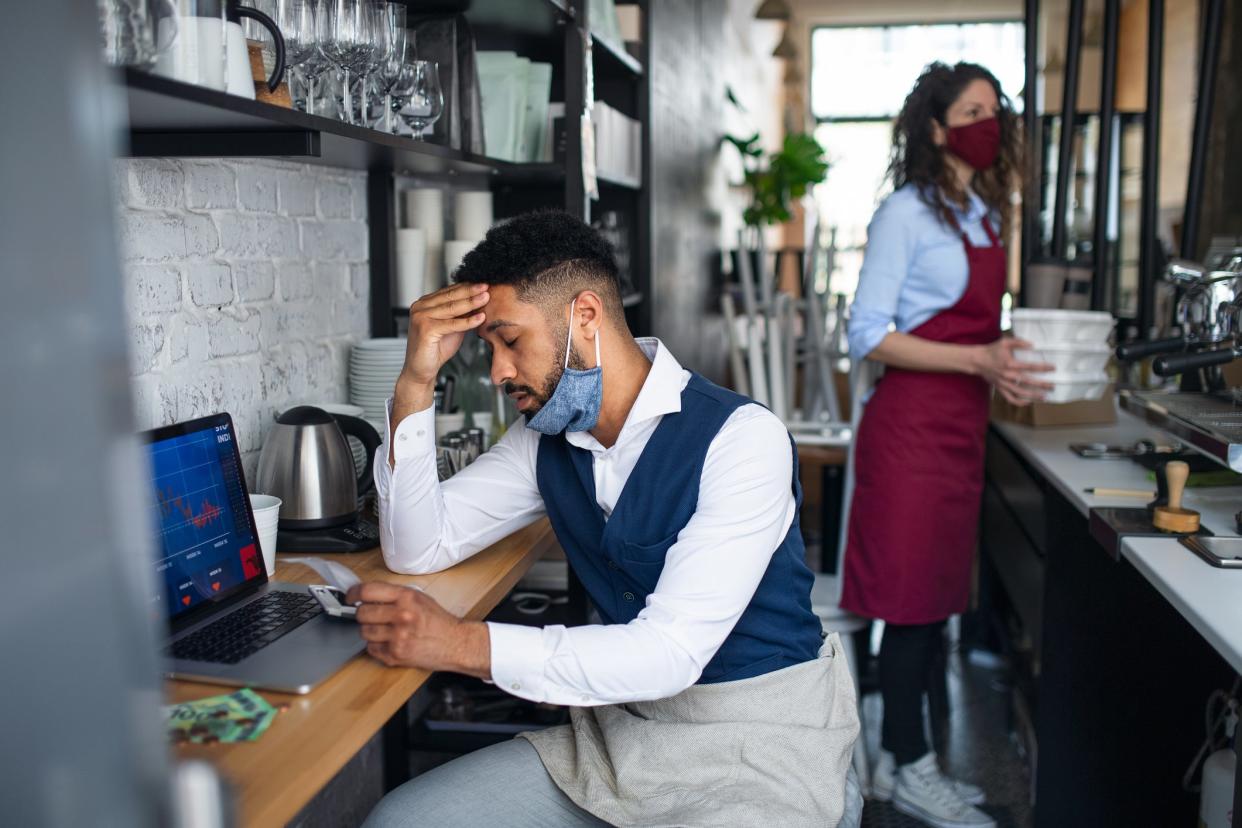 Confidence has collapsed among small business owners as the Delta variant of Covid-19 slows the economic recovery from the pandemic (Getty Images/iStockphoto)