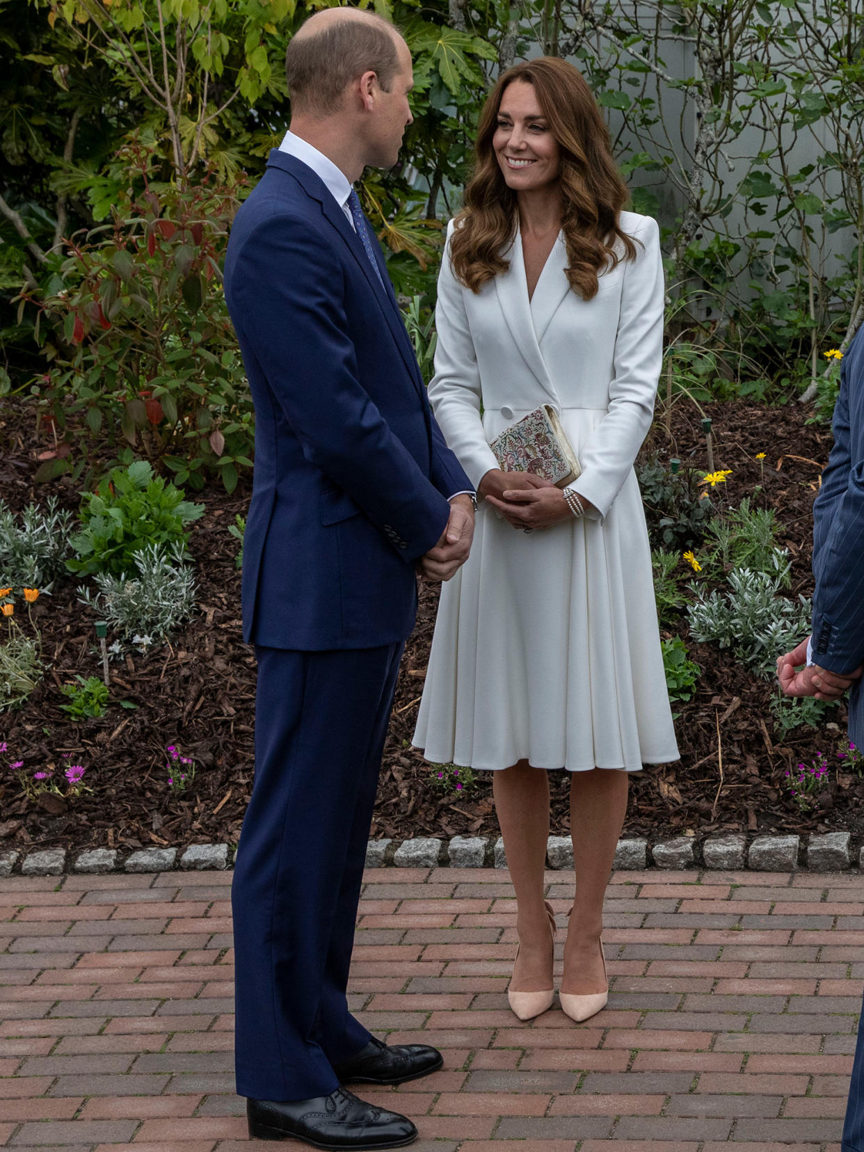 The Duchess of Cambridge first wore the Alexander McQueen dress to the G7 summit in 2021. (Getty Images)