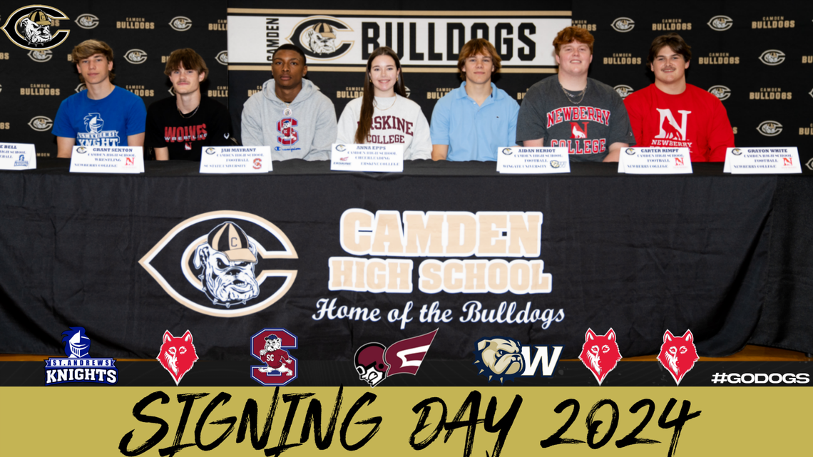 Camden athletes sign their letters of intent on Feb. 7, 2024.