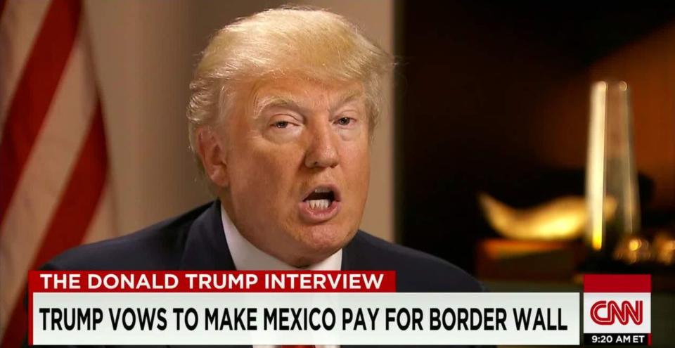 Trump's claim that Mexico would pay for his border wall never made sense. (Photo: Screenshot/CNN)