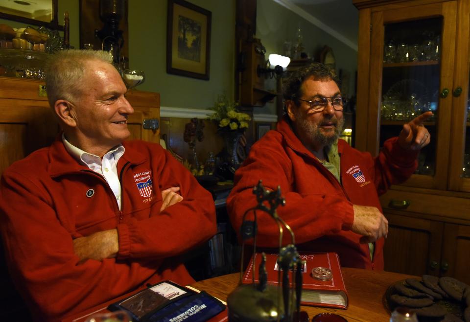 Air Force veteran Gary Wimer and Army veteran Jim Hageman talk about their experience as part of Honor Flight Columbus' 100th Mission to Washington D.C. on Oct. 19, 2019.