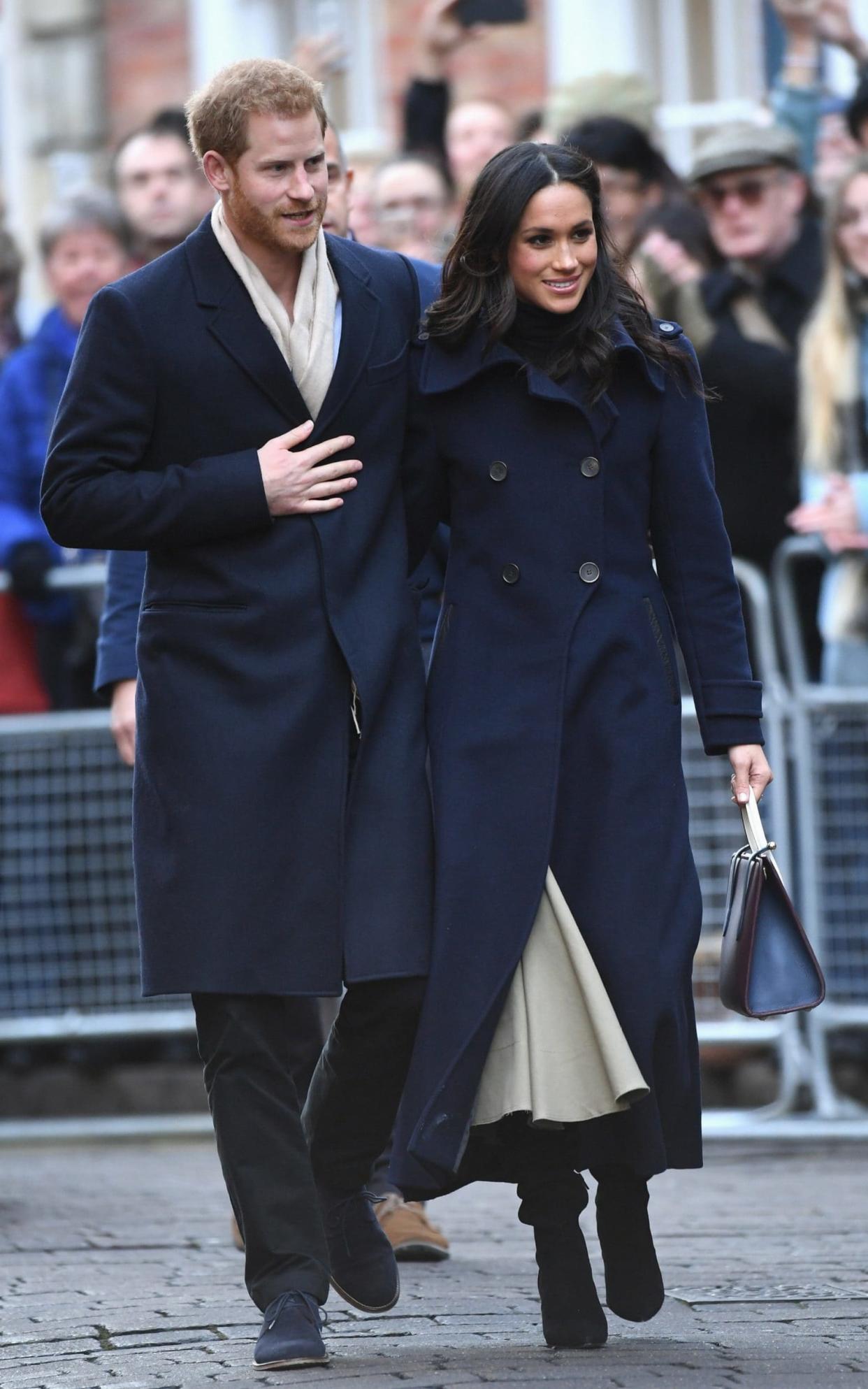 Meghan Markle and Prince Harry in Nottingham today - WireImage