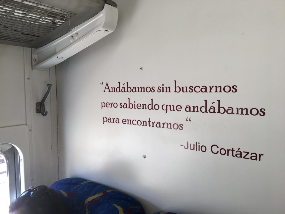 quote on wall on tren a las nubes argentina