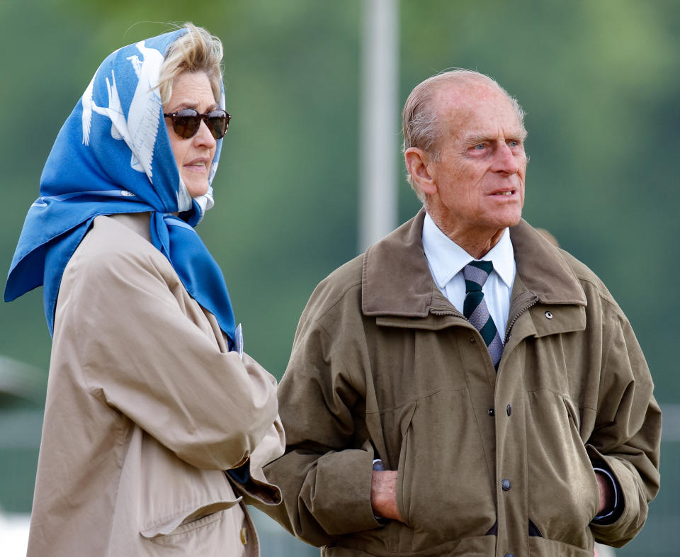 WINDSOR, UNITED KINGDOM - MAY 12: (EMBARGOED FOR PUBLICATION IN UK NEWSPAPERS UNTIL 24 HOURS AFTER CREATE DATE AND TIME) Penelope Knatchbull, Lady Brabourne and Prince Philip, Duke of Edinburgh attend day 3 of the Royal Windsor Horse Show in Home Park on May 12, 2007 in Windsor, England. (Photo by Max Mumby/Indigo/Getty Images)