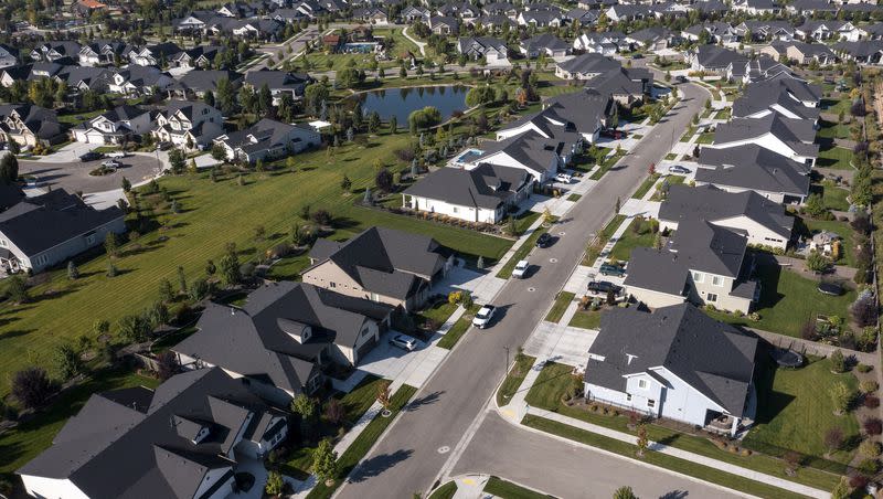 New homes in Eagle, Idaho, are pictured on Sept. 23, 2022.