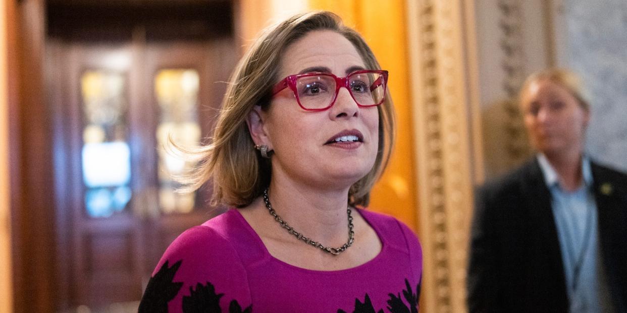 Sen. Kyrsten Sinema of Arizona at the Capitol in January.