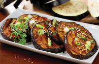 <p>This eggplant dish is one of <a href="https://www.thedailymeal.com/cook/50-vegetarian-recipes-meatless-mondays-or-any-other-time-slideshow?referrer=yahoo&category=beauty_food&include_utm=1&utm_medium=referral&utm_source=yahoo&utm_campaign=feed" rel="nofollow noopener" target="_blank" data-ylk="slk:the best meals for Meatless Mondays;elm:context_link;itc:0;sec:content-canvas" class="link ">the best meals for Meatless Mondays</a>. The recipe comes with a special ingredient that will make your eggplant stand out from your other grilled veggies: a spicy red chili steak sauce.</p> <p><a href="https://www.thedailymeal.com/recipes/grilled-chili-pepper-eggplant?referrer=yahoo&category=beauty_food&include_utm=1&utm_medium=referral&utm_source=yahoo&utm_campaign=feed" rel="nofollow noopener" target="_blank" data-ylk="slk:For the Red Chili Glazed Eggplant recipe, click here.;elm:context_link;itc:0;sec:content-canvas" class="link ">For the Red Chili Glazed Eggplant recipe, click here.</a></p>