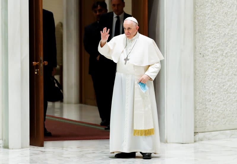 Pope Francis holds the weekly general audience at Vatican