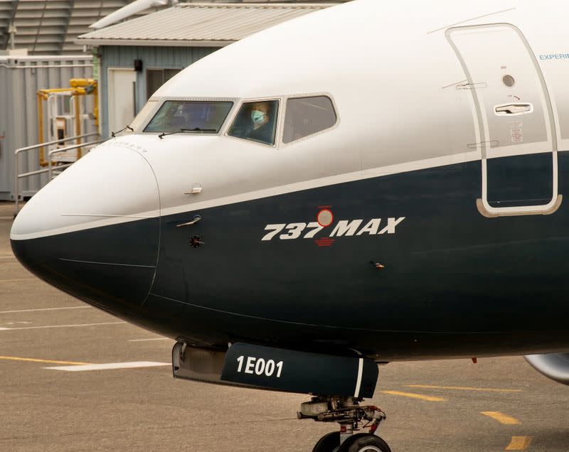 FAA Chief Steve Dickson returns in a Boeing 737 MAX aircraft in Seattle