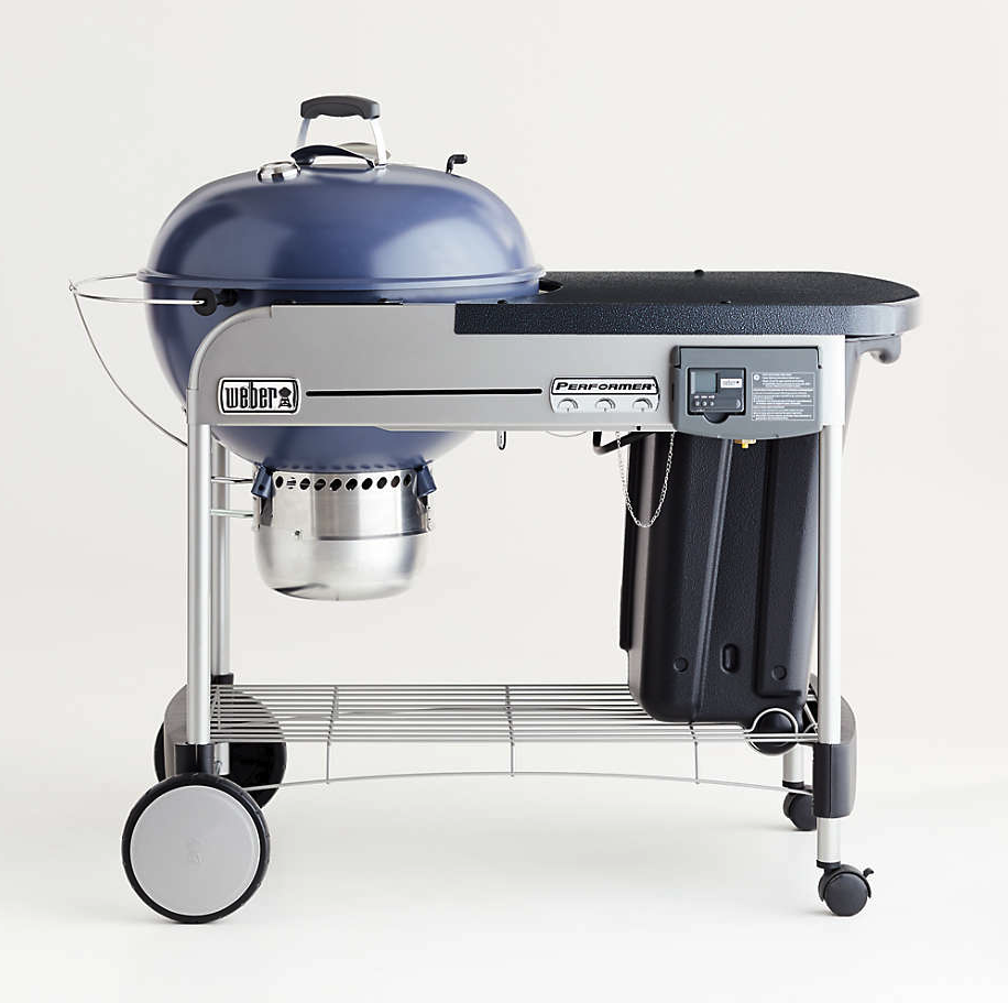 12) Slate Blue Deluxe Charcoal Grill