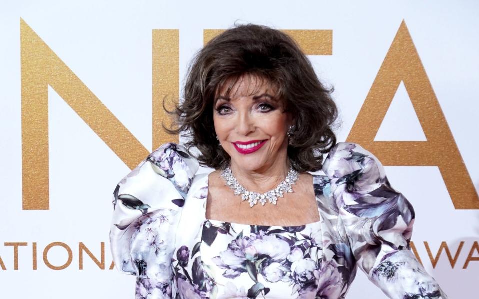 Dame Joan Collins attends the National Television Awards at London's 02 Arena on 9 September 2021 - Ian West/PA