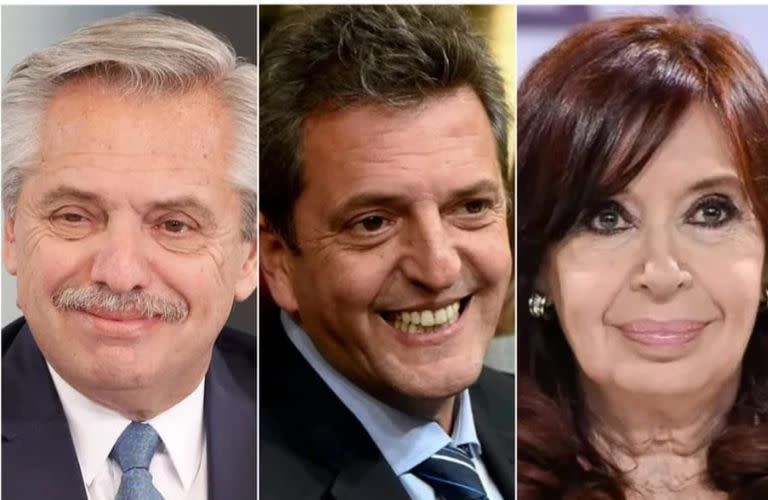 Alberto Fernández, Sergio Massa y Cristina Kirchner