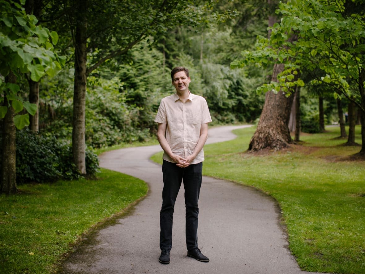 David Eby, who is running for leadership of the B.C. NDP — and will become the next premier if elected — announced sweeping changes to housing in B.C. on Wednesday. (Ben Nelms/CBC - image credit)