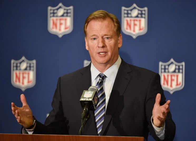 NFL commissioner Roger Goodell has tried to reduce arrests through the league's player conduct policy. (AP)