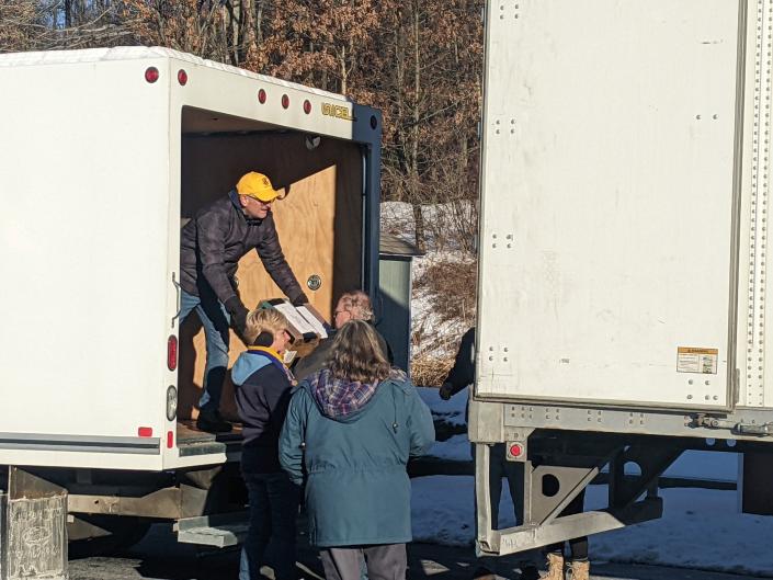 The Lions Club of Pennsylvania collected different amounts of food, water, and supplies for the relief effort in Kentucky for the tornado victims. Districts from Western Pa. collected items Friday at the parking lot of Lowe&#39;s Home Improvement store in Cranberry Twp.