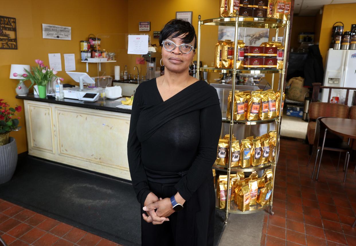 Jackie Stover-Stitts owns Golden Cup Coffee on Jefferson Avenue in Buffalo.