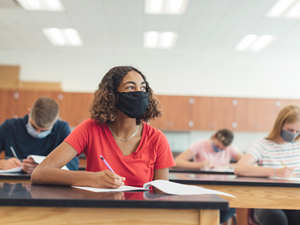 The World Health Organization (WHO) recommends that schools ensure adequate ventilation and increase total airflow supply to occupied spaces, if possible.