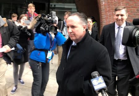 FILE PHOTO - Barry Cadden, the former president of New England Compounding Center, exits the federal courthouse in Boston, Massachusetts, U.S. on March 22, 2017. REUTERS/Nate Raymond/File Photo