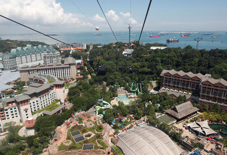 FILE PHOTO: A view of Sentosa Island in Singapore June 4, 2018. REUTERS/Edgar Su/File Photo
