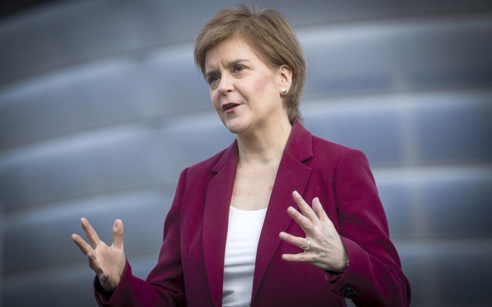 Nicola Sturgeon making a speech - Jane Barlow/PA Wire