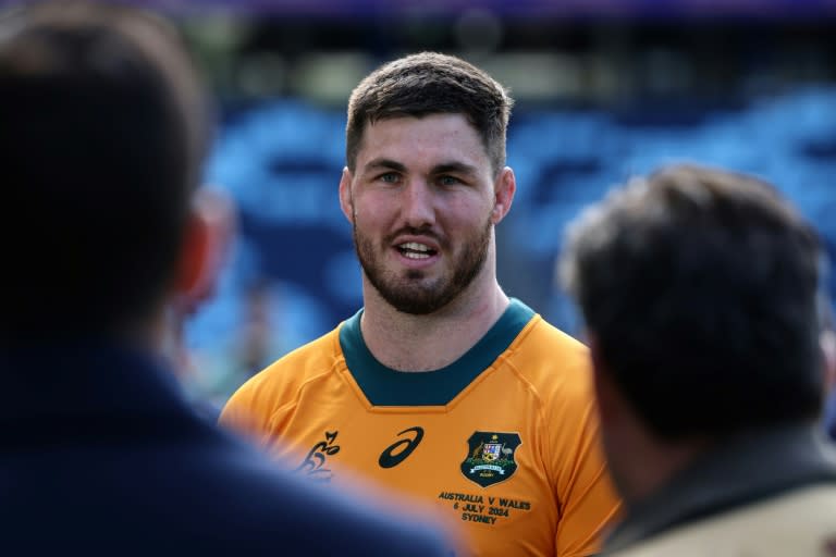 Australian captain Liam Wright speaks to the media ahead of his first match in charge against <a class="link " href="https://sports.yahoo.com/soccer/teams/wales/" data-i13n="sec:content-canvas;subsec:anchor_text;elm:context_link" data-ylk="slk:Wales;sec:content-canvas;subsec:anchor_text;elm:context_link;itc:0">Wales</a> (David GRAY)