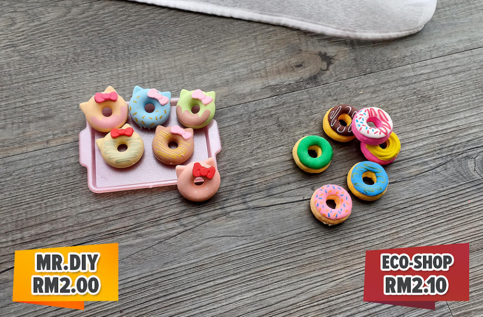 These doughnut erasers are perfect for sharing with classmates and kids can have fun collecting the various designs.
