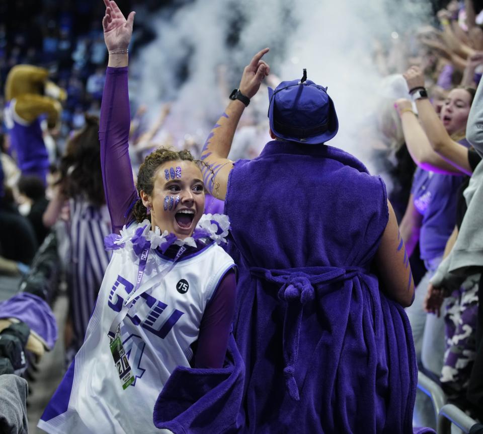 GCU fans called the Havocs turn up before a game against Tarleton State at Grand Canyon University in Phoenix on Jan. 13, 2024.