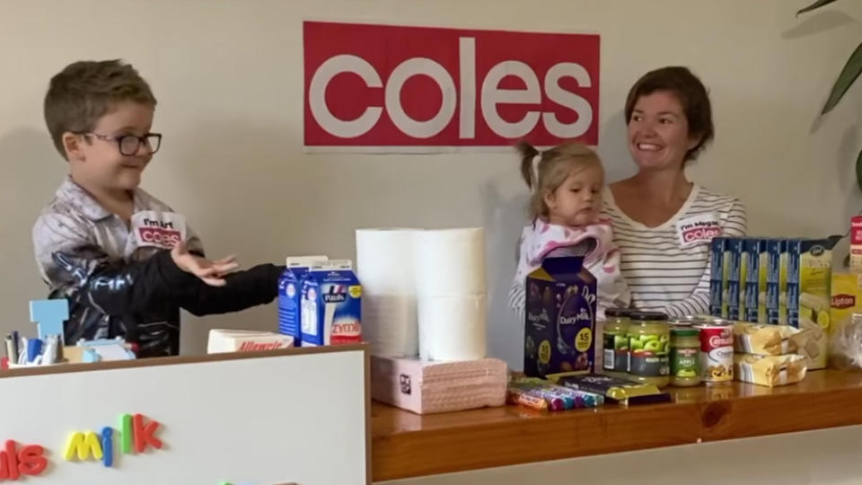 Family's heartwarming plan to brighten their self-isolation with 'trip to Coles'. Source: Facebook