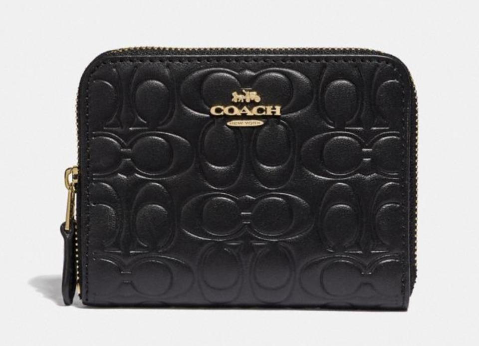 Small Zip Around Wallet in Signature Leather (Credit: Coach)